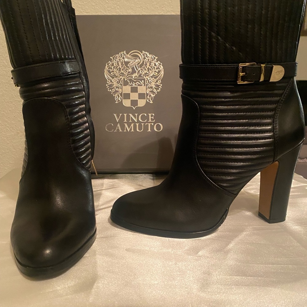 Ankle boots; black; size 8; very good condition; only worn twice ; 4 inch heels